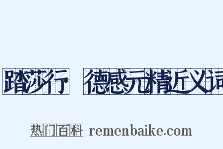 踏莎行·德感元精近义词是什么意思的图片